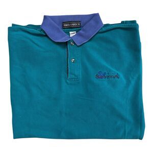 Vintage Inner Harbor Saratoga Golf Polo Shirt Men's Size Large Green Purple